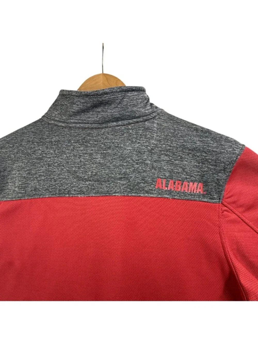 Alabama Crimson Tide Jacket Mens Large Red NCAA Football Colosseum 1/4 Zip